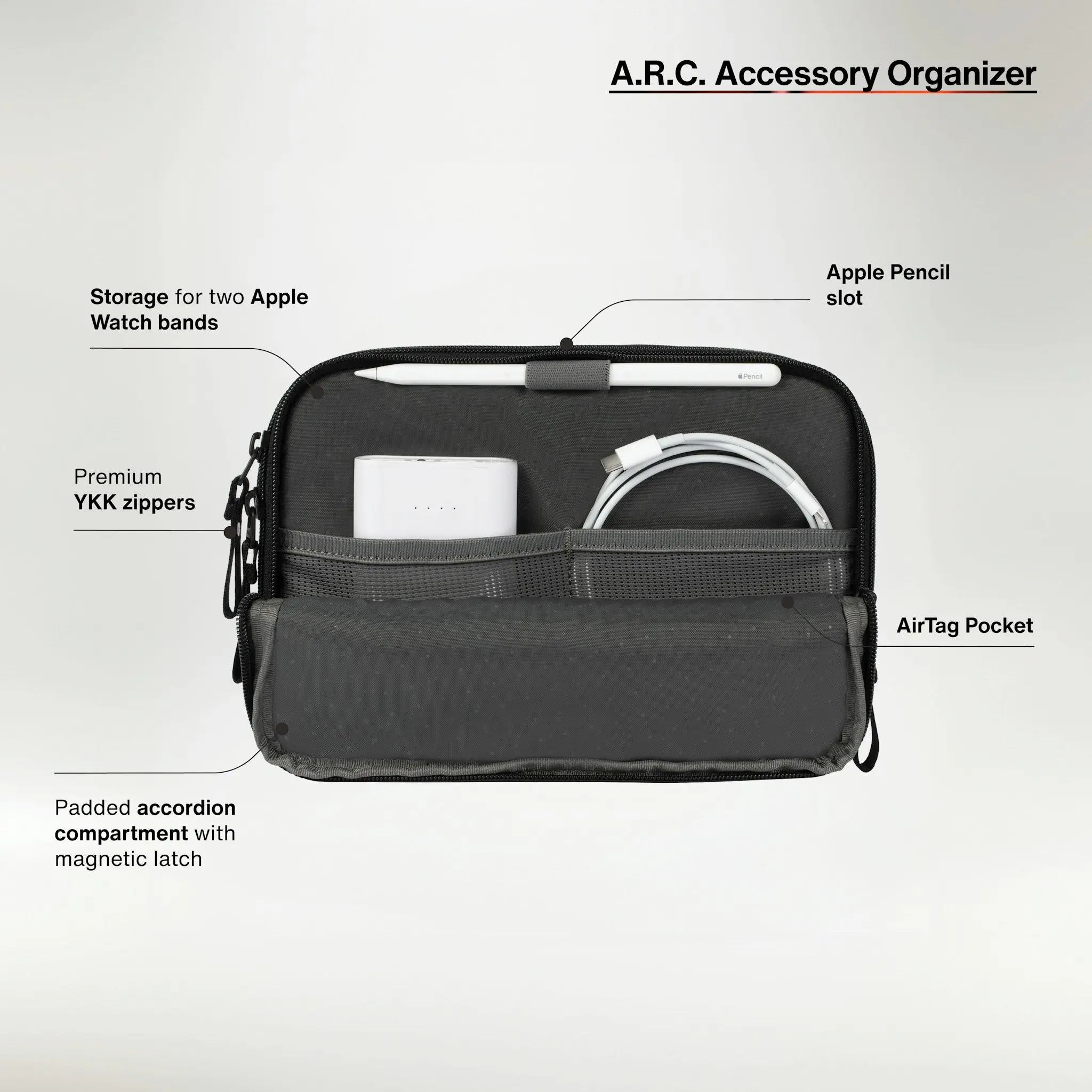 A.R.C. Accessory Organizer With ReSpun 100% Recycled Polyester - Image 3