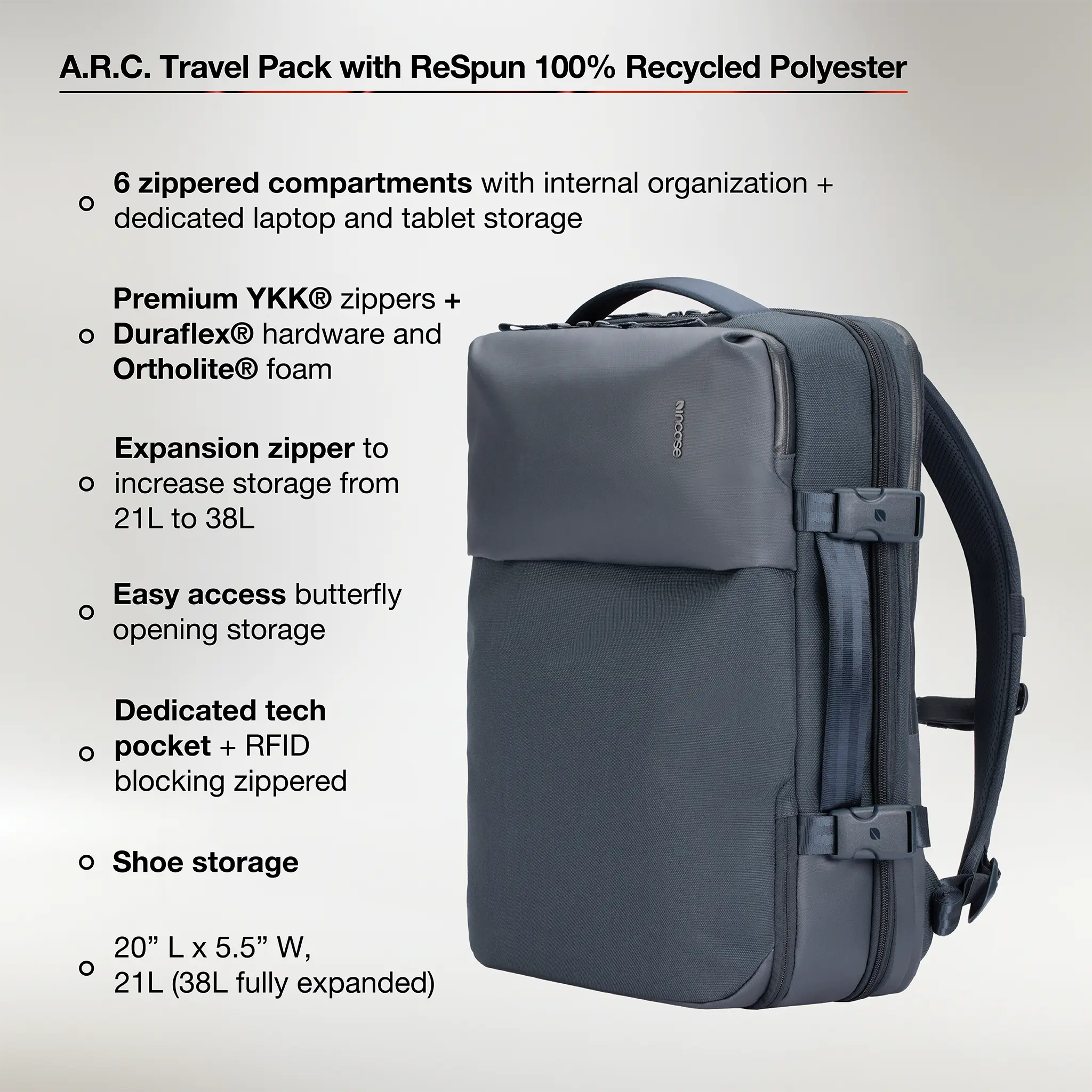 Incase A.R.C. Travel Pack - 21 to 38L - Image 13