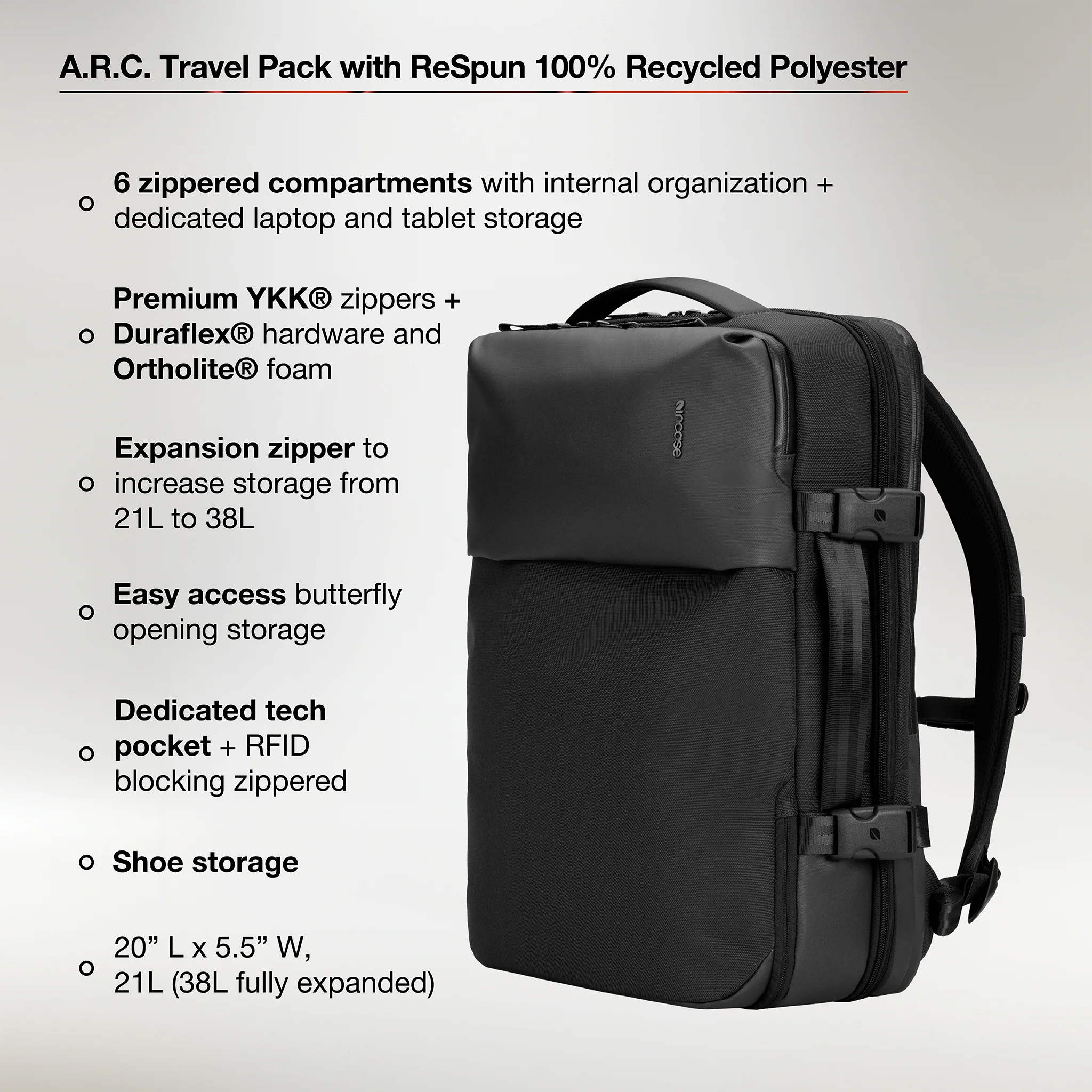 Incase A.R.C. Travel Pack - 21 to 38L - Image 3