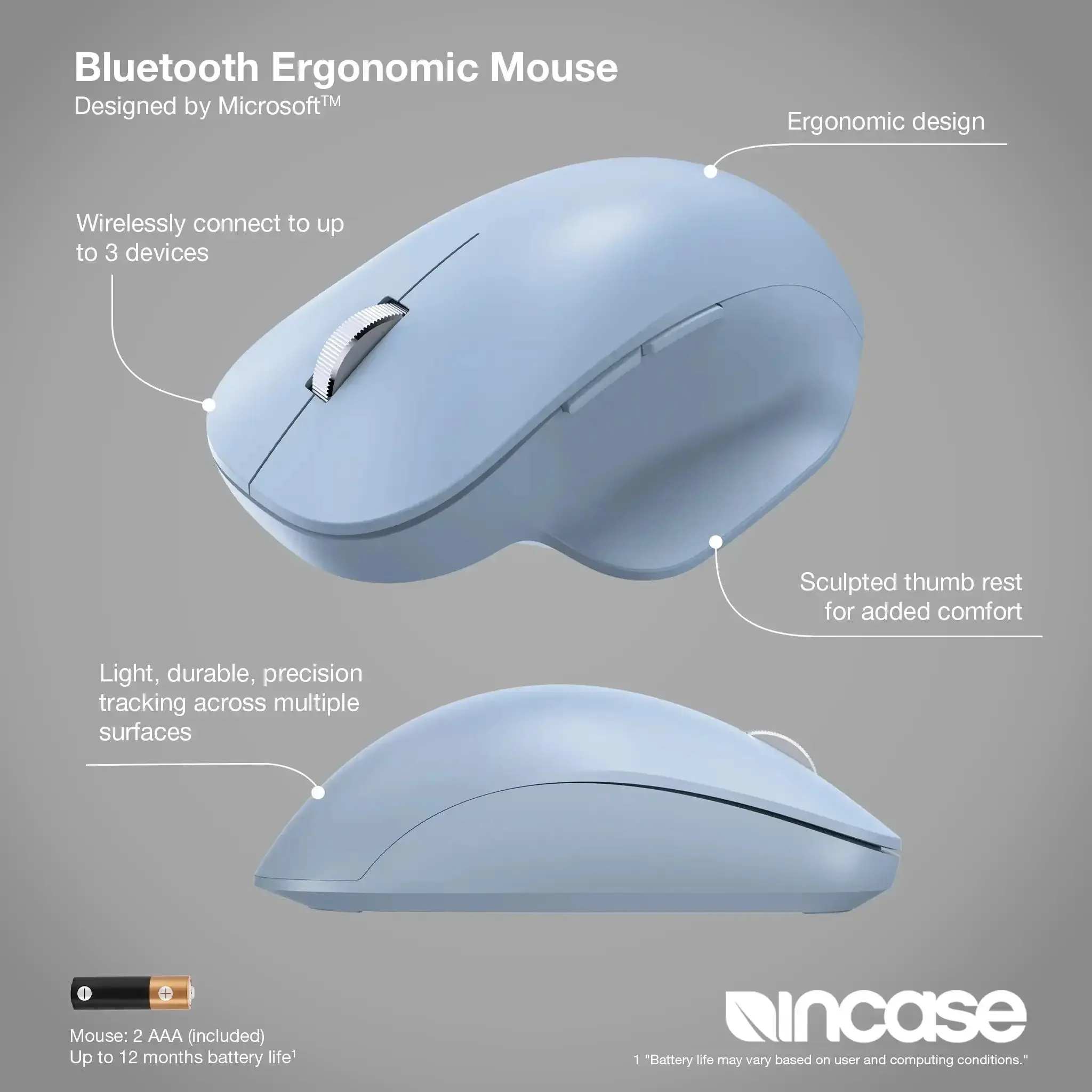 Incase Designed by Microsoft™ Bluetooth Ergonomic Mouse - Image 16