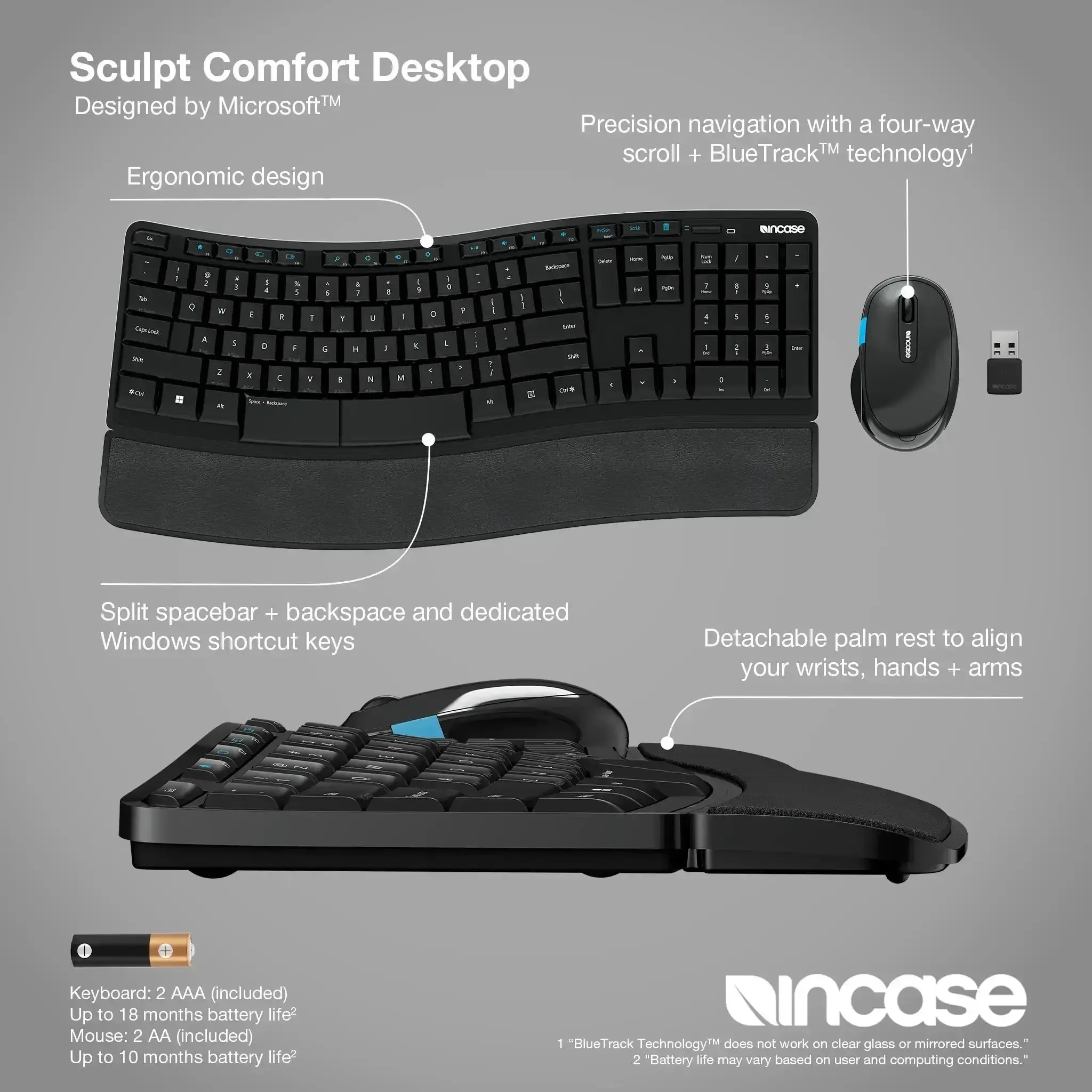 Incase Designed by Microsoft™ Sculpt Comfort Desktop - EU - Image 3