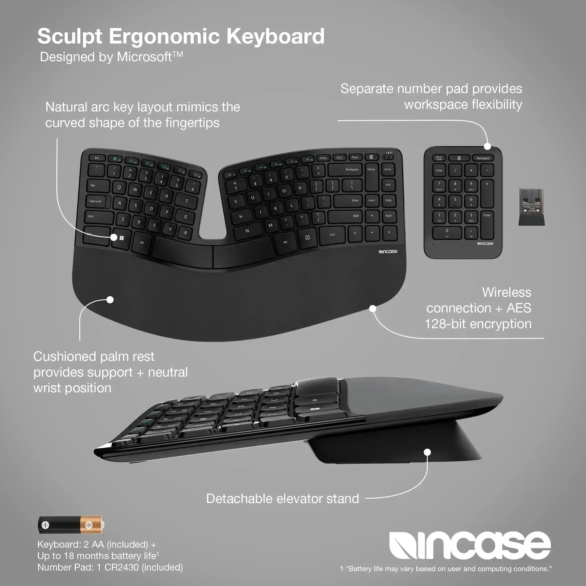 Incase Designed by Microsoft™ Sculpt Ergonomic Keyboard - Image 3