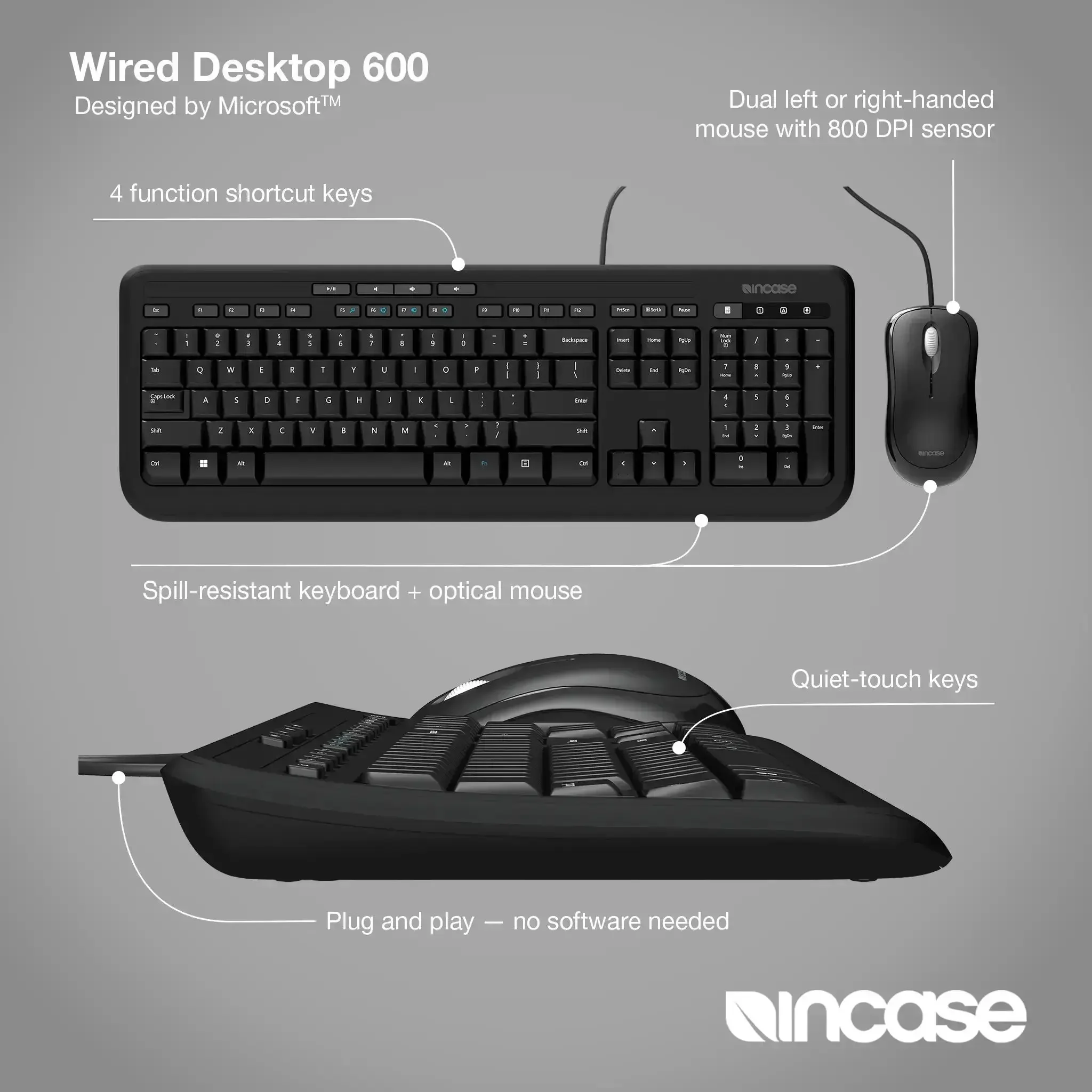 Incase Designed by Microsoft™ Wired Desktop 600 - Image 3