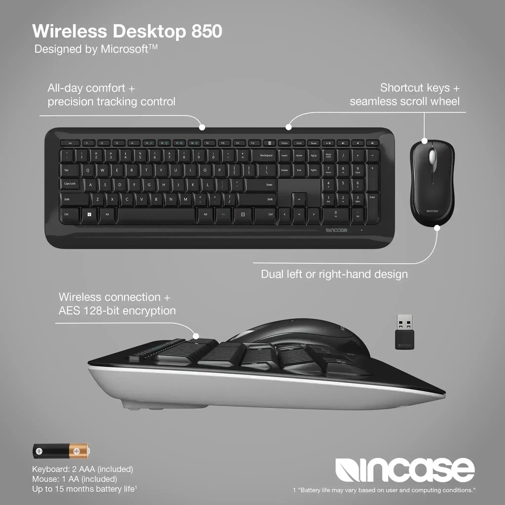 Incase Designed by Microsoft™ Wireless Desktop 850 - Image 3
