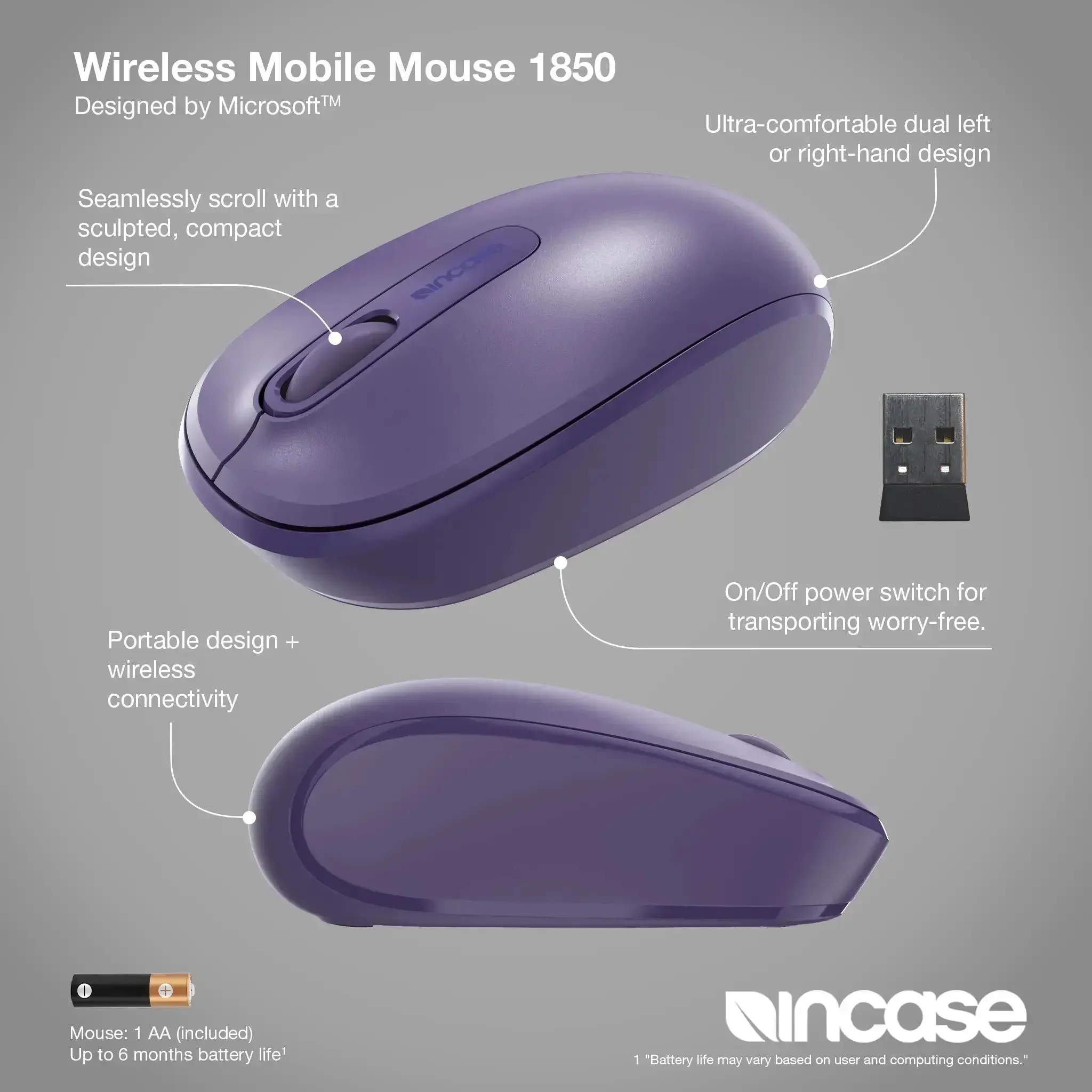 Incase Designed by Microsoft™ Wireless Mobile Mouse 1850 - Image 35