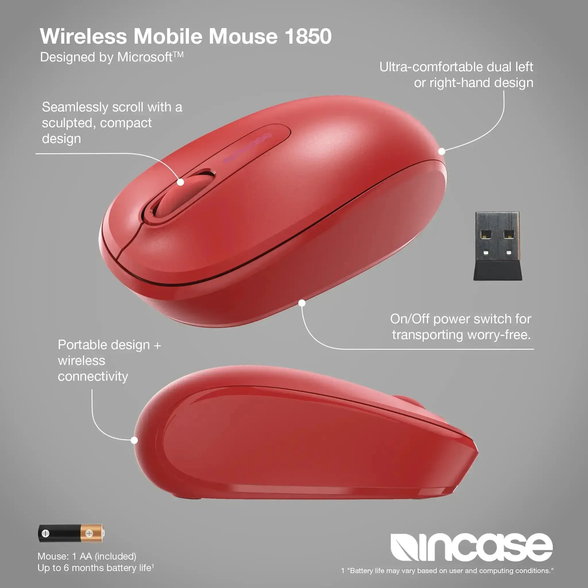Incase Designed by Microsoft™ Wireless Mobile Mouse 1850 - Image 27