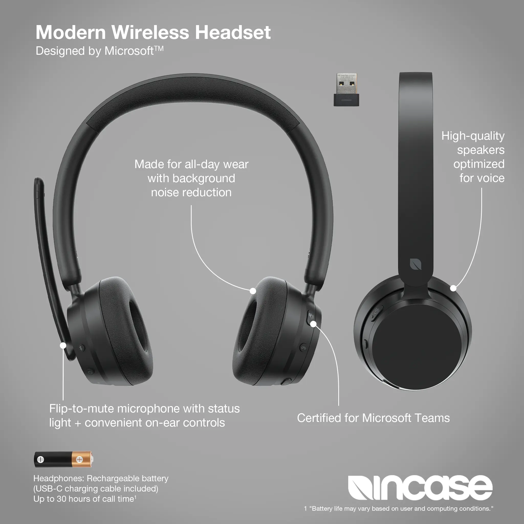 Incase Designed by Microsoft™ Modern Wireless Headset - Image 3